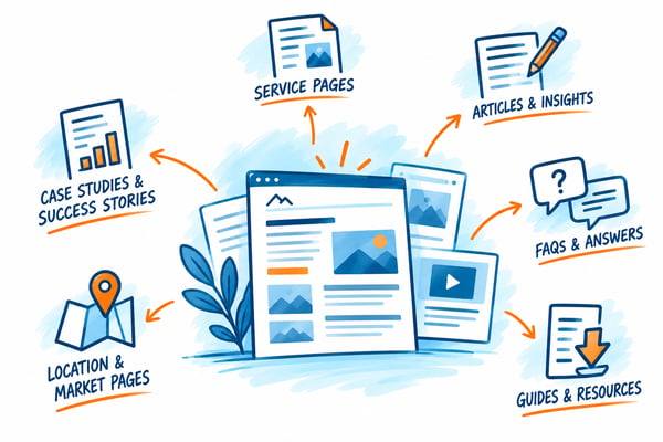 Content Hub Marketing Infographic